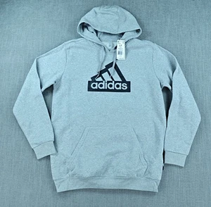 Adidas Hoodie Herren LT grau meliert Modern Essentials Kapuzenpullover Neu mit Etikett - Bild 1 von 12