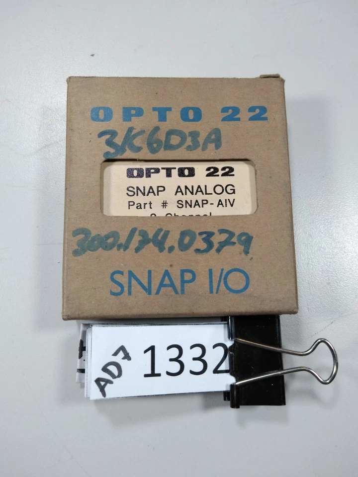 OPTO 22 SNAP ANALOG SNAP-AIV  2 CHANEL VOLTAGE INPUT +/-.+/-5VDC - Image 1 of 4