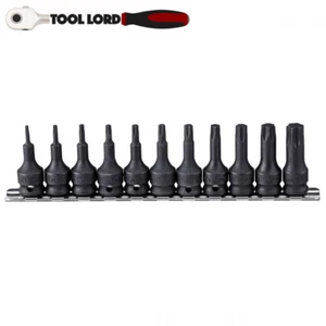 Genius Tools 11 Piece 3/8” Drive Torx Star head Impact Bit Socket Set TX-311 - Picture 1 of 1