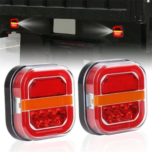 2x 12V 24V LED Tail Light Stop Brake DRL Turn Signal Indicator Truck Trailer Ute - Picture 1 of 10