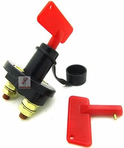 New Battery Cut Off Disconnect Kill Switch Removable Key Power Anti Theft 2 Post - Picture 1 of 1