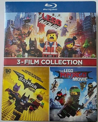 NEW THE LEGO MOVIE: 3-MOVIE COLLECTION BLU RAY 5 DISCS + SLIPBOX FREE USA SHIP - Image 1 of 2