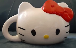 ☆Hello Kitty☆ Sanrio-Keramik 10oz Becher mit schöner roter Schleife - Bild 1 von 3