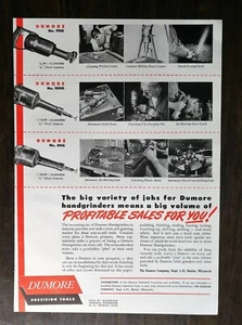 Vintage 1946 Dumore Precession Tools Full Page Original Ad - Picture 1 of 1