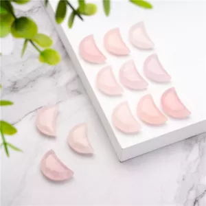 Decoración de piedras preciosas curativas de cuarzo rosa natural con forma de luna piedra mineral rosa rosa - Imagen 1 de 12