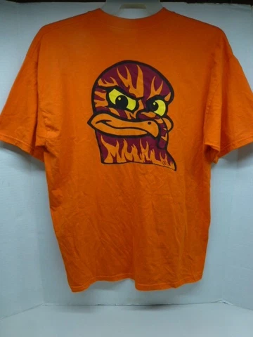 Virginia Tech Hokie Jungle 2 Sided Print Orange T-Shirt SZ XL  VGC Cover