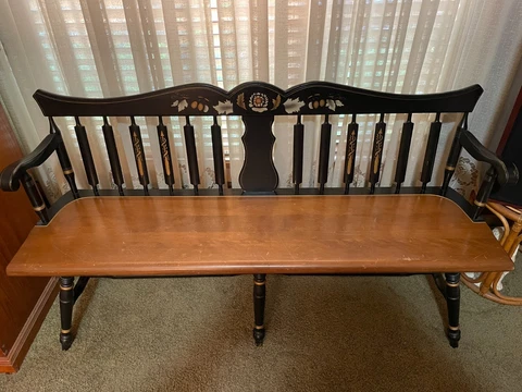 VINTAGE STYLE ARROW BACK DEACONS BENCH 5 FT Cover