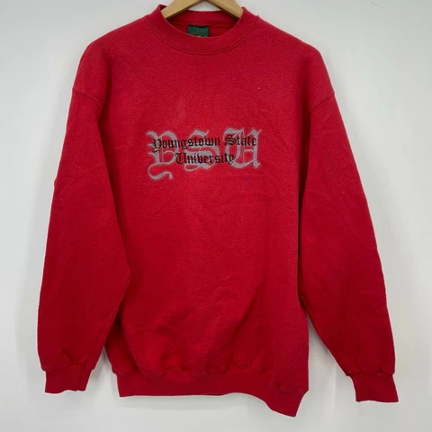 TSI Sweatshirt Men's L Red Youngstown State Vintage Made in USA Cover