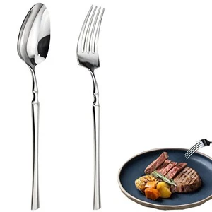 2 PACK Cooking Spoons Stainless Steel Serving spoons set Mixing Spoon for Coo... - Picture 1 of 7
