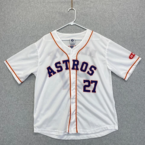 Houston Astros Shirt Adult XL Extra Large White Orange Short Sleeve Jersey HEB Cover