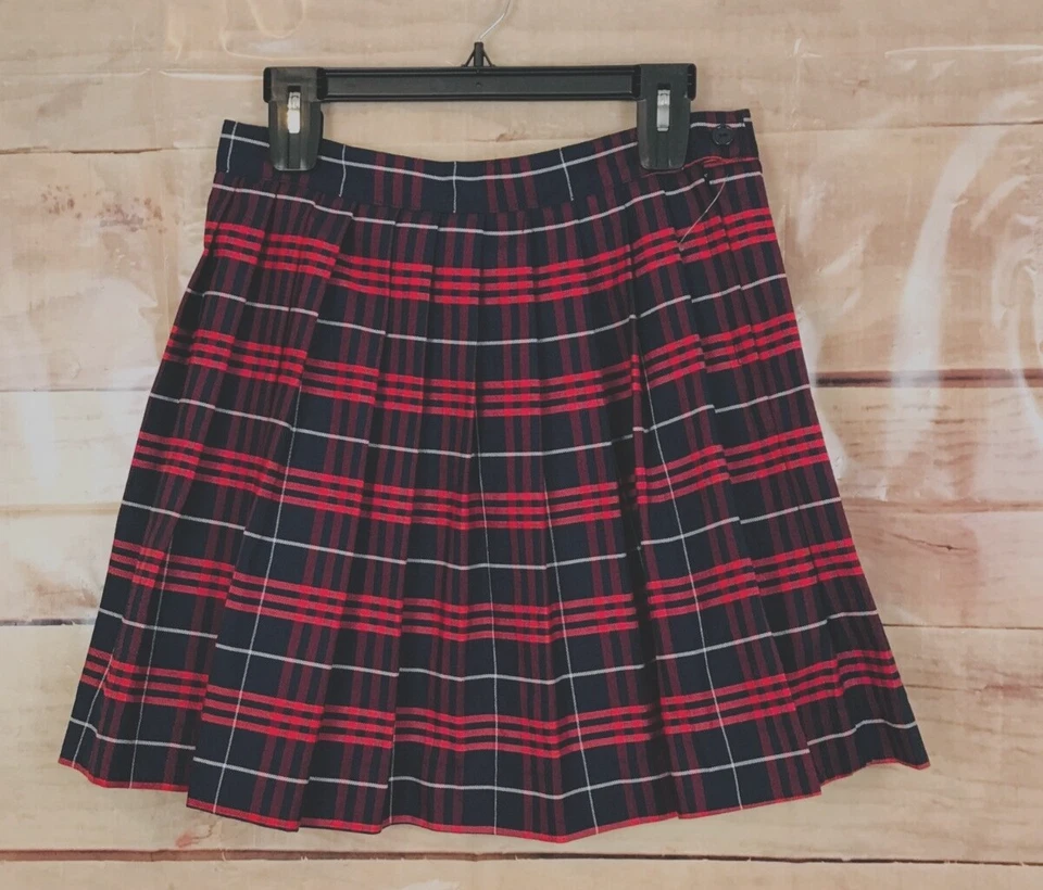 Cookie's Girl Talla 14.5 Uniforme Falda Plisada a Cuadros Cremallera Lateral Cierre de Botones Foto 1 de 4