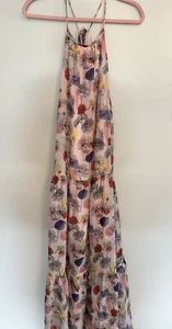 NUEVO SIN ETIQUETAS NSR Sofía Maxi Vestido en Niveles, Floral, Ligero, Fluido, Talla L - Imagen 1 de 9