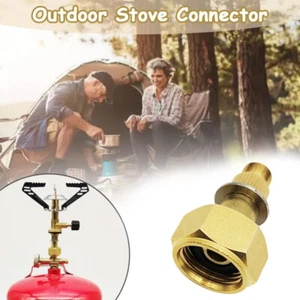 Camping Gaskocher Konverter Aluminiumlegierung LPG Tank zu Outdoor Kocher Anschluss - Bild 1 von 11
