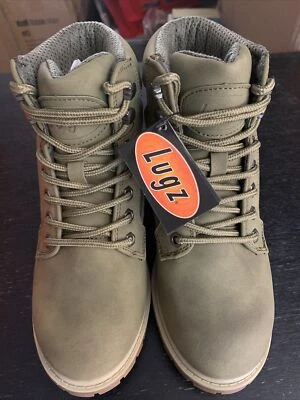 Bota Lugz Mantle Hi con cordones para mujer talla 6 tacón bajo al tobillo oliva/crema/goma #183 Foto 1 de 4