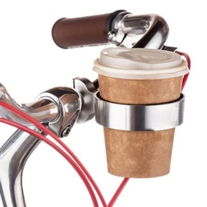 Fahrrad Kaffeetassenhalter Wasserflasche Radfahren Aluminiumlegierung Lenkerstä - Picture 1 of 12