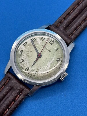 Reloj Eska Garrard Vintage Caballeros 1966 Tornillo Trasero Caja Inoxidable ROJO Mano Raro Foto 1 de 4