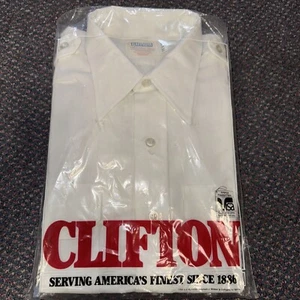 Camisa uniforme blanca Clifton 16x35 bombero de policía nueva - Imagen 1 de 2