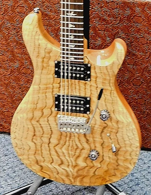 2024 PRS SE Custom 24 Exotic Burl Top Edizione Limitata con Borsa Gig! Naturale! BELLO!!! - Immagine 1 di 4