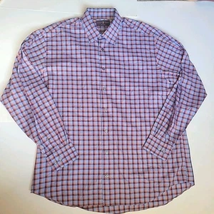 Robert Talbott Dress Shirt Men Button Down Xl Plaid Checkard Cotton Long Sleeve - Picture 1 of 23