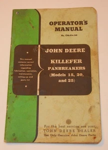 John Deere Killefer Panbrecher; (Modelle 15, 20 & 25) Bediener/Teile Handbuch - Bild 1 von 2