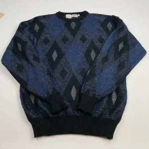 Bugatchi Uomo Vintage Medium Acrylic Retro Style Pullover Crew Sweater - Picture 1 of 5
