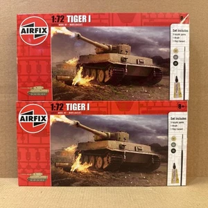 2 x AirFix 1:72 Tiger 1 Tank Army Vehicle - PAIR of Kits Bundle - New - Picture 1 of 4