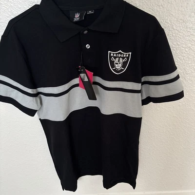 Nuevo con etiquetas Camisa Polo Forever Collectibles NFL Raiders Para Hombre Manga Corta Negra-Mediana Foto 1 de 3