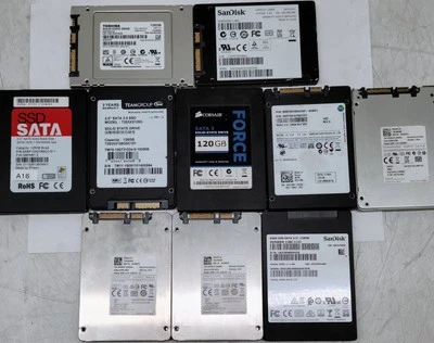 Lot of 10 SSD 128GB 2.5" SATA different brands check the description - Image 1 of 4