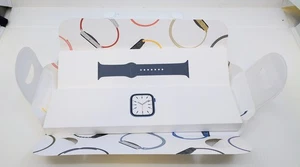 * BOITE VIDE UNIQUEMENT * Apple Watch Series 7 45 mm bleu abîme emballage au détail - Photo 1 sur 5