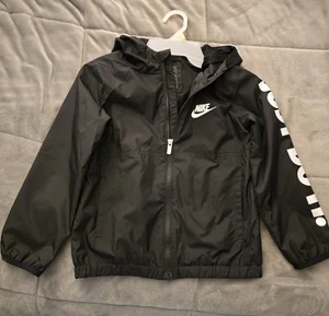 Boys, Size7, Black, Nike Just Do It Rain Jacket/windbreaker,New without Tags - Picture 1 of 5