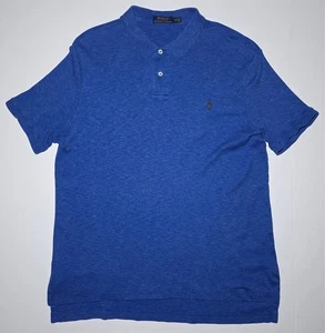Polo Ralph Lauren Mens Blue Short Sleeve Polo With Black Logo Size XL - Picture 1 of 9