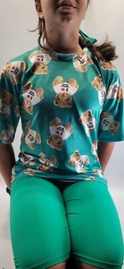 Girl's Capri Legging Set - Fashion Short Sleeve T-Shirt and Athletic Sz XL 12-14 - Picture 1 of 6