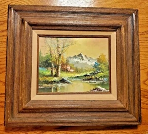 CREATIVE INTERIORS OIL PAINTING ON CANVAS SIGNED ARTIST TRANKLE-FRAMED 16''X18'' - Picture 1 of 4