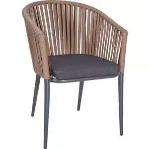 Marbella Outdoor Luxury Stackable Arm Chair, Restaurant or Home Garden Furniture - Picture 1 of 13