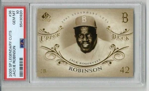 2005 Upper Deck SP Legend Cuts #36 Jackie Robinson Dodgers PSA 10 LOW POP - Bild 1 von 2