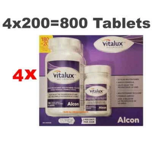 4x Vitalux Advanced Ocular Multivitamin - 180 + 20 Coated Caplets CANADA - Picture 1 of 2