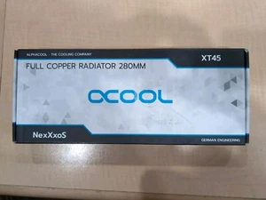 Alphacool NexXxos XT45 Full Copper X-Flow Radiator, 280mm, Dual Fan, Black - Afbeelding 1 van 2