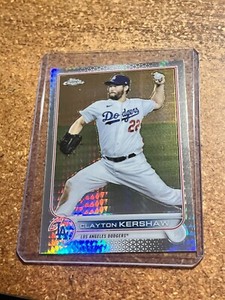2022 Topps Chrome Baseball Prism Refractor # 183 Clayton Kershaw