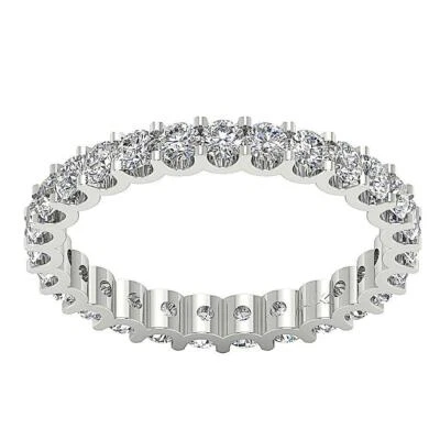 Eternity Wedding 1.90 Ct Round Cut Diamond Ring SI1 G 14K White Gold Appraisal - Image 1 of 4