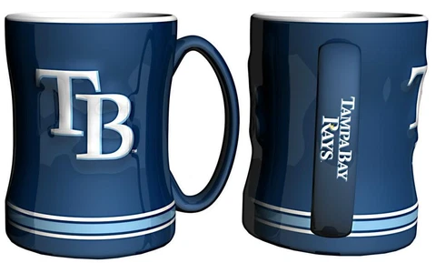 Tampa Bay Rays 15oz Sculpted Relief Coffee Mug [NEW] MLB Tea Cup Ceramic Cover