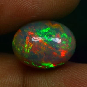 6.60 Ct World Rare ! Acrylic Colorful Pattern 100% Natural White Opal Cab - Foto 1 di 4