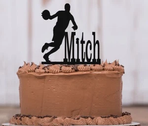Boy Basketball Cake Topper, Keepsake, Birthday Party, Sports Theme - LT1099 - Picture 1 of 3