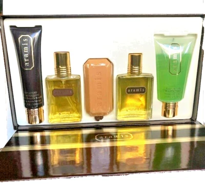Vintage ARAMIS Eau de Toilette, After Shave & Bálsamo Champú Corporal y Jabón en Cuerda Foto 1 de 4