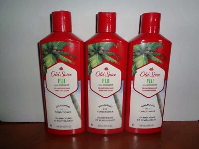Lot of 3 Old Spice Fiji 2in1 Shampoo and Conditioner for Men, 13.5 fl oz Each - Image 1 of 2
