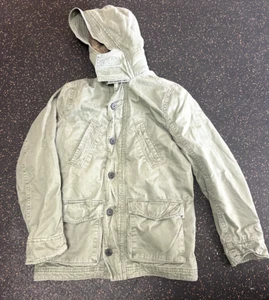 NEU Hollister Jacke Herren (S) durchgehender Reißverschluss Kapuze Mantel grüne Jacke + kostenloser Versand - Bild 1 von 10