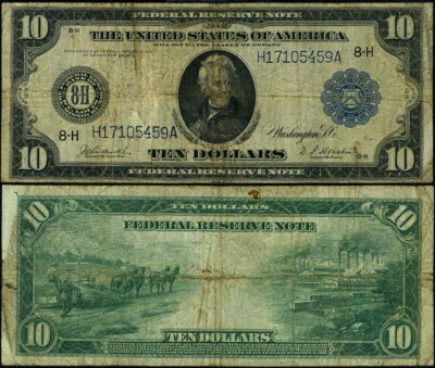 FR. 934 $10 1914 Federal Reserve Note St. Louis Fine+ - Small Stain - Image 1 of 3