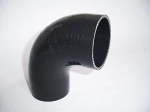 90° Degree 3.0" To 3.5" Elbow Turbo / Intake Silicone 3-PLY Coupler Hose - Picture 1 of 2