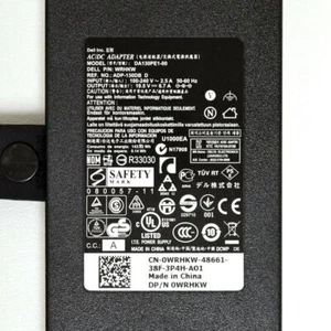 Dell 130 Watt AC Adapter 19.5V-6.7A 0WRHKW DA130PE1-00 XPS L501X L502X L701X L70 - Picture 1 of 7