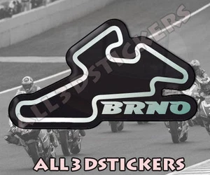 3D Sticker Resin Domed Brno Circuit 13x7.5 cm (5.12x2.95 ") Adhesive Decal - Imagen 1 de 1