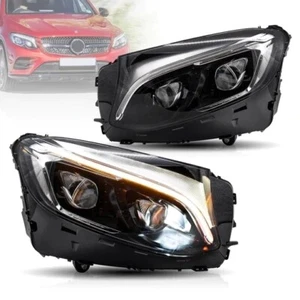 For Benz GLC C253 X253 2016-2019 Front HeadLights DRL Signal Projector Facelift - Picture 1 of 22